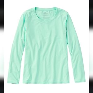 L.L.Bean Women's SunSmart® UPF 50+ Sun Shirt. Color: Beach Glass Size: XL reg.